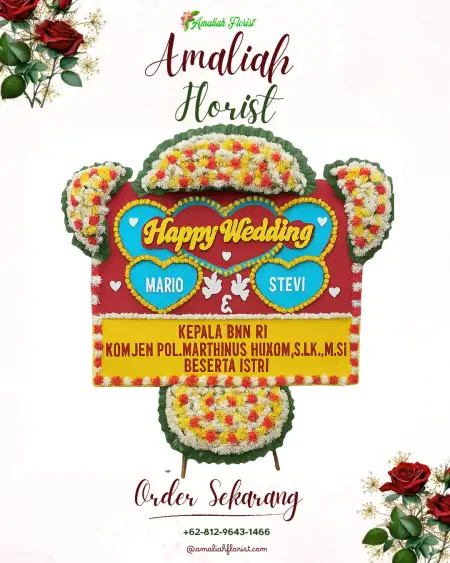 Papan Bunga Pernikahan Sukadamai
